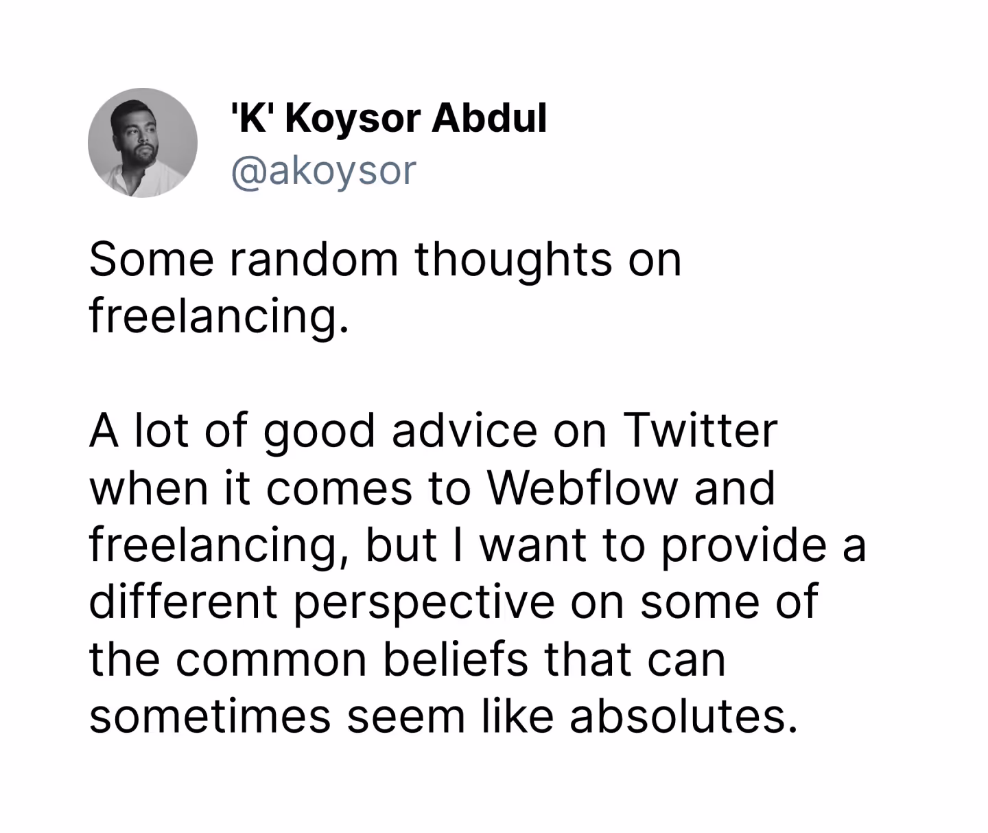 Thoughts on freelancing thread