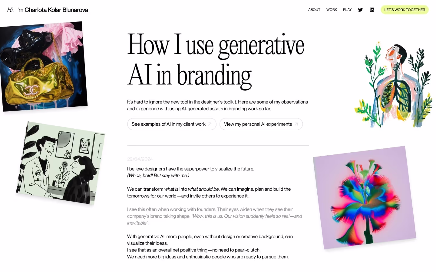 How I use generative AI in branding