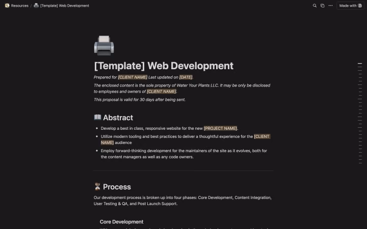 Proposal template