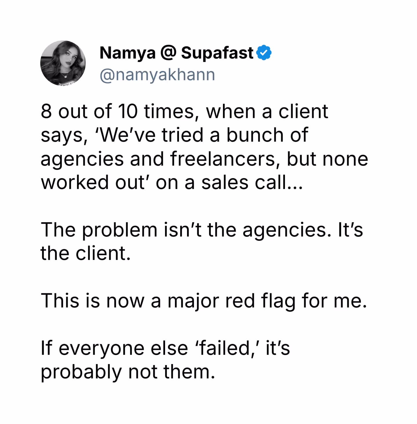 Client red flag